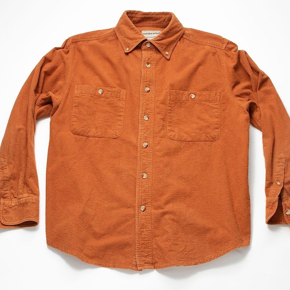 Vintage Button Down Soft Thick Fleece Shirt - Rugged outdoor style - Medium -